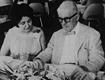 carmen portinho e le corbusier na inauguração do MAM RJ - 1962