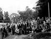 Turma do 5º ano de arquitetura com Franz Heep em terceiro e Elisiário Bahiana em sexto (da esquerda para a direita) - década de 1960