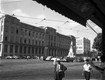 Edifício da Alfândega e Monumento a Braz Cubas à Praça da República na década de 1950.