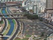 Vista aérea do Parque Dom Pedro nos anos 70.